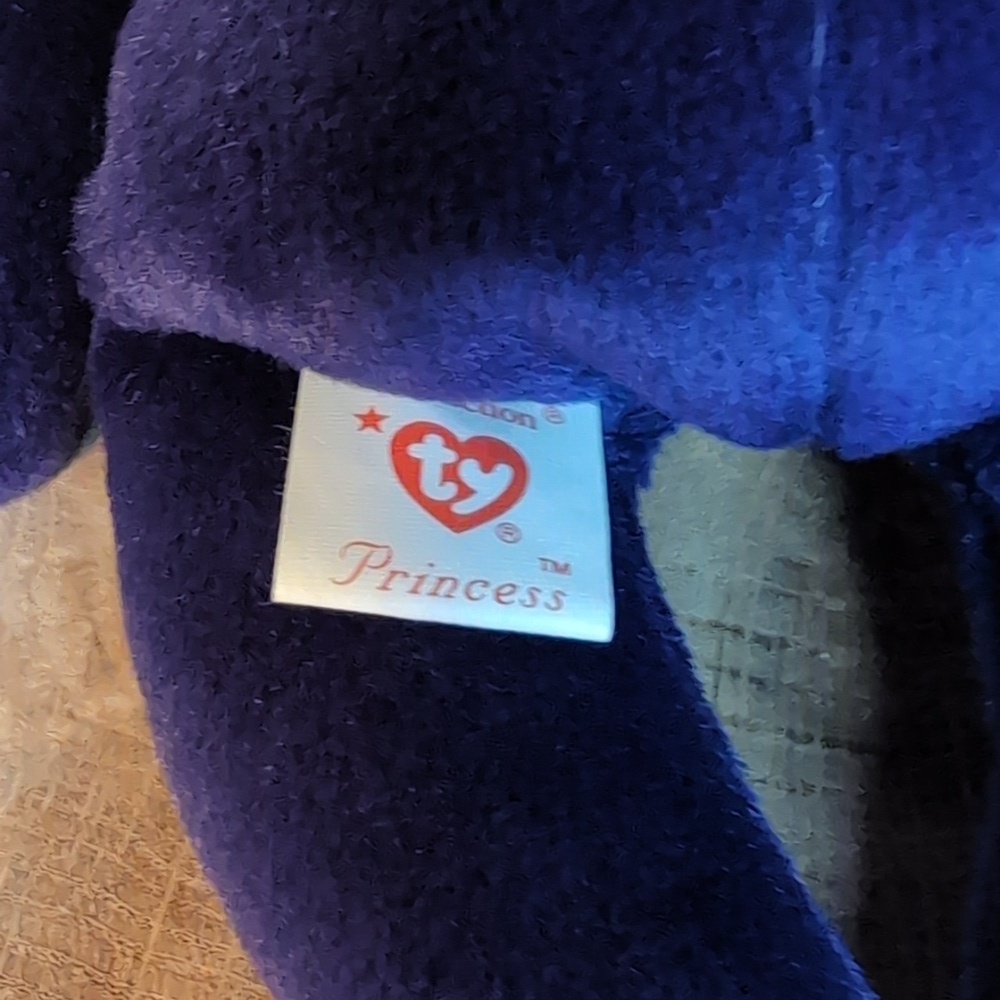 Ty Beanie Baby PRINCESS Diana Of Wales Teddy Bear - Retired Collectible 🌹💜 - Picture 7 of 10